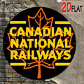 Vintage Canadian National Railways Aluminum Sign - 8.0inch Round