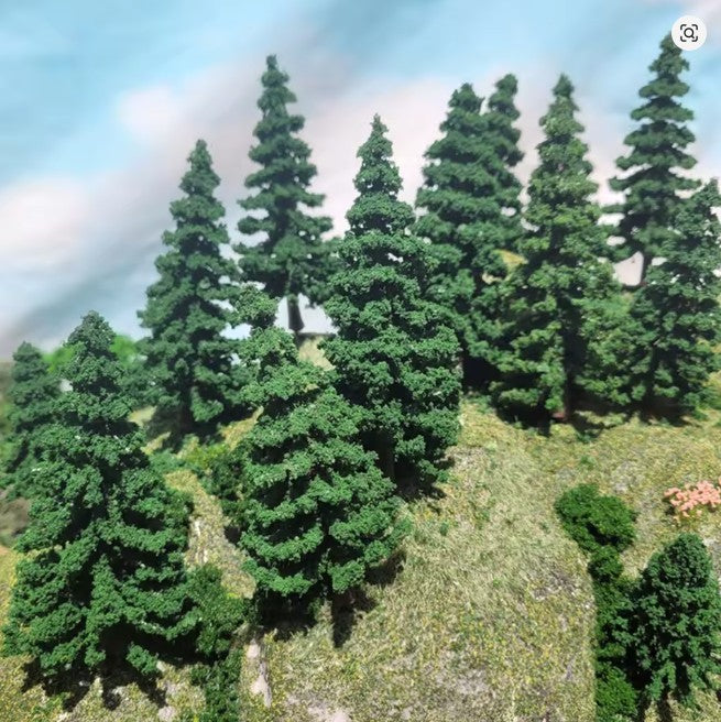 10 pack of Pine Type Trees  comes in 8,10 or 12cm height