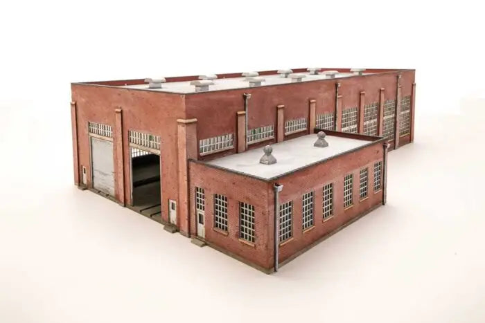Walthers Cornerstone Part # 2923 130' 2-Stall Diesel Engine House -- Kit