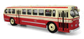 Iconic Replicas Part #870373 1940s-1950s ACF Brill CD-44 Transit Bus - Assembled -- Toronto Transit Commission (red, cream)
