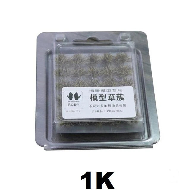 5 ASSORTED ALL NEW GRASS TUFTS STYLE 5-6 MM APROX 50/PACK, your choice!