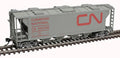ATL20007158 HO SLAB SIDE HOPPER-CDN NATIONAL, noodle 6 hatch 352158, gray/red