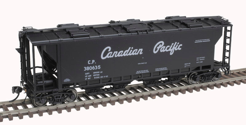 ATL20007161 HO SLAB SIDE HOPPER-CDN PACIFIC-SCRIPT-380635, black/white