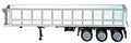Herpa Models Part #5340 36' Tri-Axle Dump Trailer - Assembled -- White