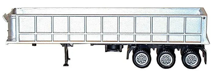 Herpa Models Part #5340 36' Tri-Axle Dump Trailer - Assembled -- White