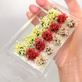 FLORAL CLUSTER TUFTS  15 /pack 3 shades/pack 2 colour schemes see pics