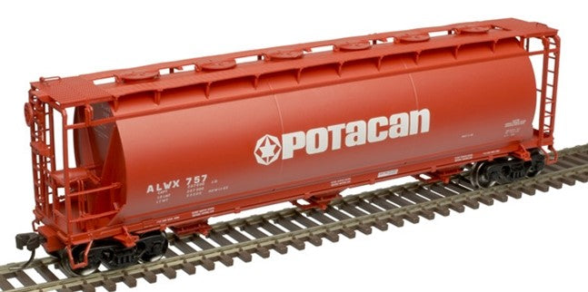 ATL20005770 HO 3 AND 6-BAY CYLINDRICAL HOPPER-POTACAN 789,brown, white