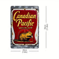 - A Vintage Canadian Pacific Railway (CPR) Beaver Metal Sign in 2D, Measuring 8 Inches by 12 Inches (20.32X30.48 Cm)