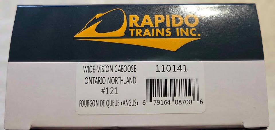 RAPIDO HO SCALE    ONTARIO NORTHLAND WIDE VISION CABOOSE ONR#121