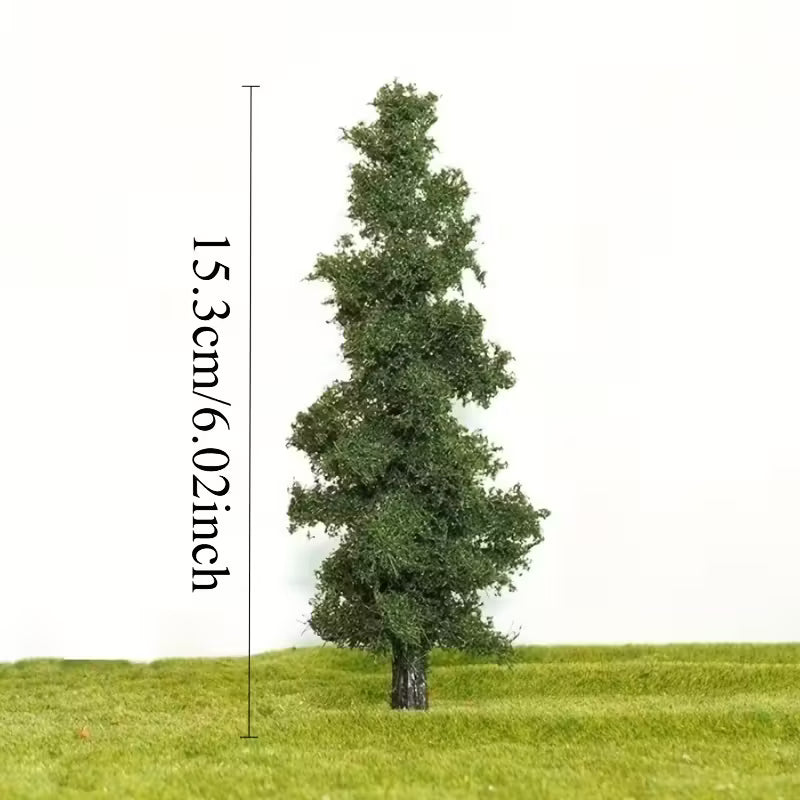 6  Inch Tall Tree green foliage Authentic design 1/pack