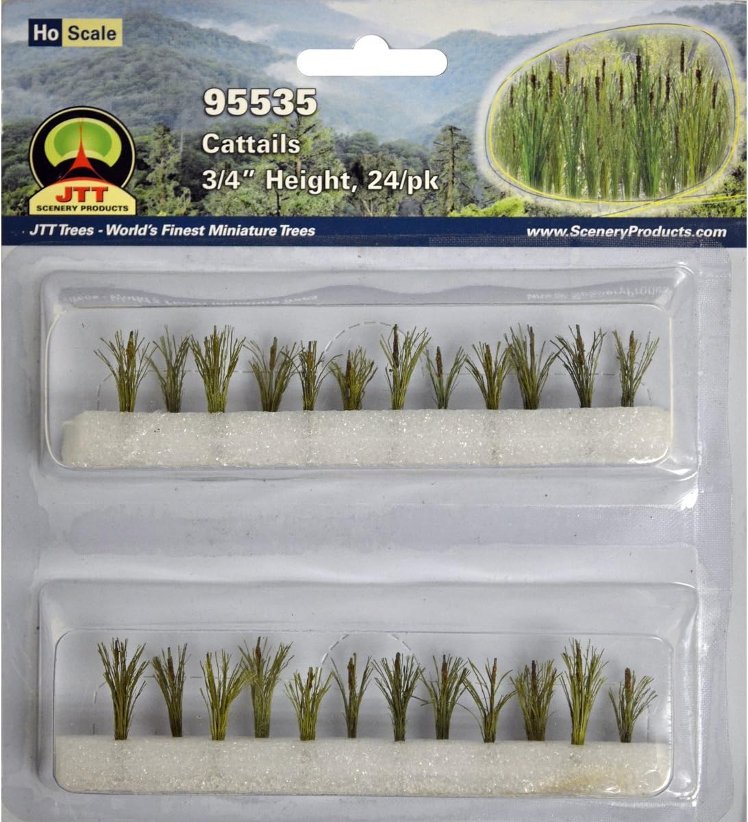 JTT Scenery Products Gardening Plants Cattails HO Scale Hobby Train Sceneries