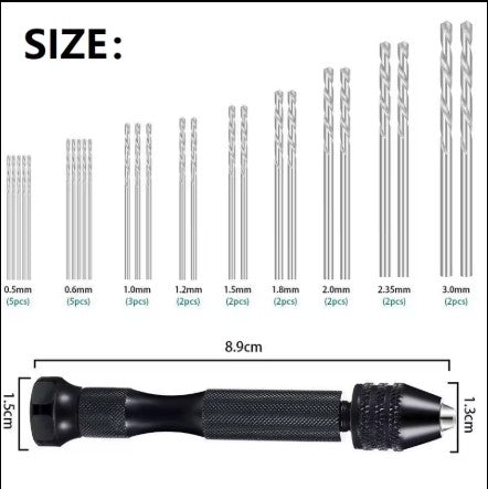 36 PIECE HAND DRILL SET W / BITS