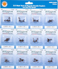 Bachmann Trains - E-Z Mate Mark II COUPLERS - Magnetic Knuckle COUPLERS with Metal Coil Spring - Under Shank - Medium (12 Pair/Card) - HO Scale