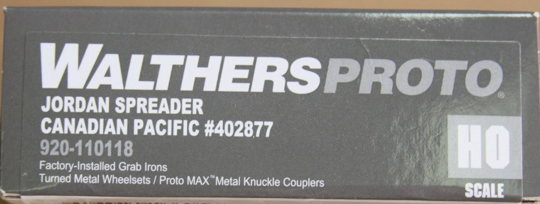 CP RAIL JORDAN SPREADER BY WALTHERS/PROTO HO SCALE