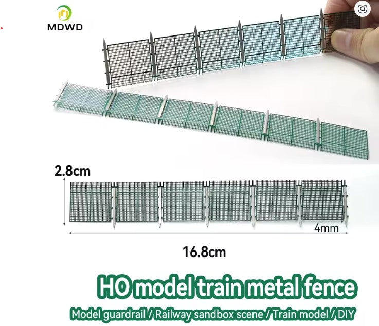 METAL HO SCALE FENCE 16.8 CM LONG SECTION