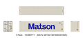 AURORA MINIATURE 40FT HIGH   MATSON CONTAINER   1/PACK