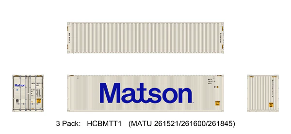 AURORA MINIATURE 40FT HIGH   MATSON CONTAINER   1/PACK
