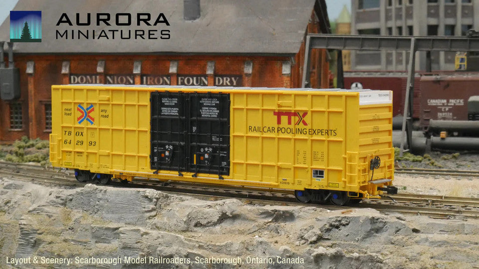 AURORA MINIATURES 60FT Greenbrier 7550 Plate F Boxcar  HO SCale