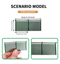 METAL HO SCALE FENCE 8CM x 3.5CM LONG SECTION