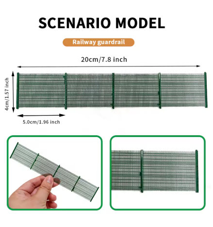 METAL HO SCALE FENCE 7.8CM x 4CM LONG SECTION