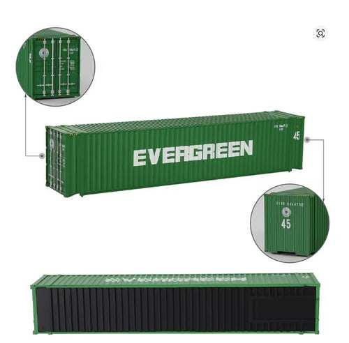 45 FT CONTAINER   DOMESTIC & OVERSEAS TYPE  HO SCALE 1/pk