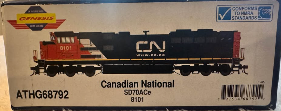 ATHEARN GENESIS  CN RAIL  SD70ACe  Road #8101  HO SCALE