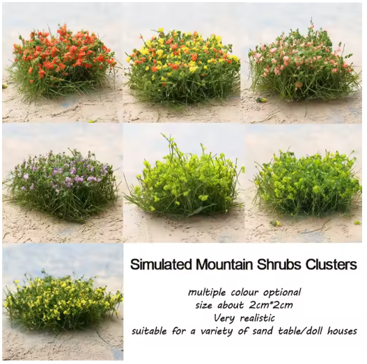 5 PIECE FLOWER / GRASS CLUSTER  MIXED ASSORTMENT