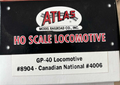 ATLAS GP-40  Canadian National   #4006    HO scale