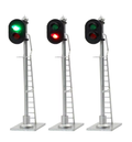 3pcs Model Railway HO Scale Traffic Signal 2-Lights Green Red Block Signal 6cm