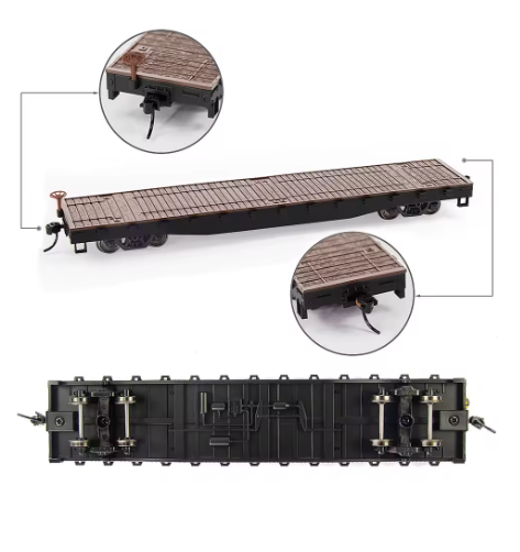 52FT FLATCAR HO Scale       BLACK
