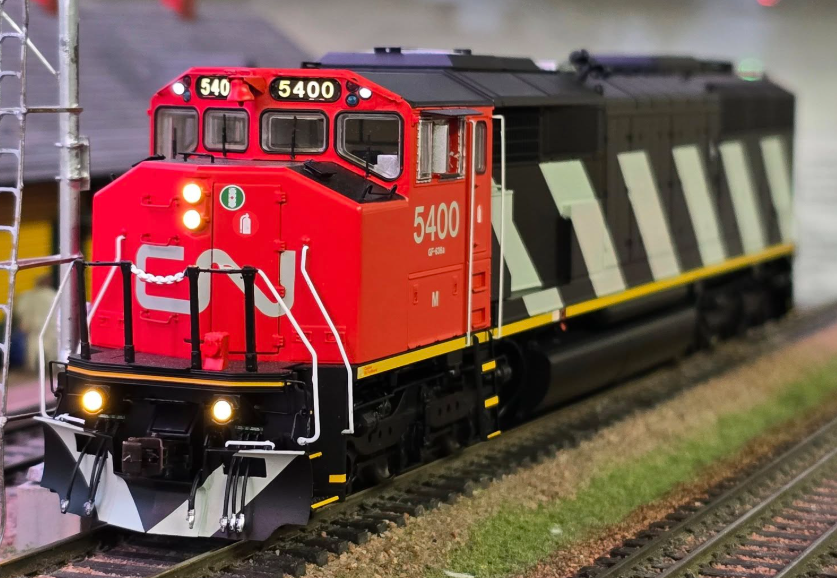 AURORA MINIATURES GM SD50F  DCC Sound   CN RAIL STRIPES ZEBRA   HO Scale