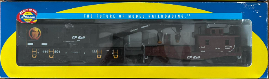 ATHEARN MOW CRANE & TENDER CAR SET  CN & CP    See Pics