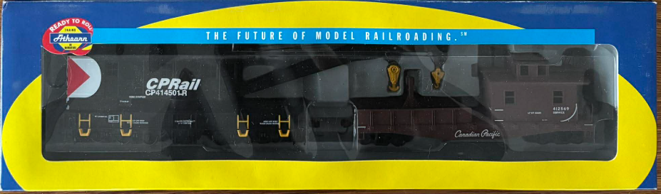ATHEARN MOW CRANE & TENDER CAR SET  CN & CP    See Pics