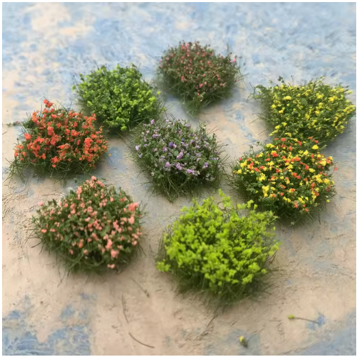 5 PIECE FLOWER / GRASS CLUSTER  MIXED ASSORTMENT