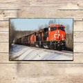 Canadian National Railway CN 2884 GE ES44AC Locomotive Iron Wall Art SigN
