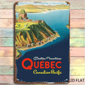 Vintage 1950s Canadian Pacific Railway & Château Frontenac Retro Travel Poster - Durable Iron Wall Art SigN