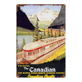 CANADIAN PACIFIC Railway Metal Sign/Vintage CPR Train & CP Logo Wall Art/8x12 Inch (20x30cm) Heavy-Duty
