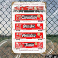 Canadian Pacific Railway Holiday Train Metal Sign | 8.0x12.0 inch Retro Locomotive Wall Art with CP Logo & Train,