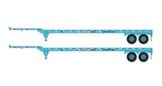 ATHEARN  28837     Maersk 45 ft Container trailers 2/Pack