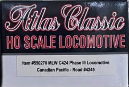ATLAS#550270   CP MLW C424  ROAD#8426   HO SCALE
