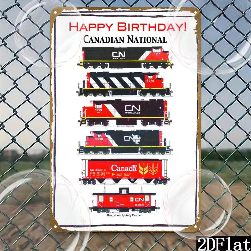 CANADIAN NATIONAL RR   12 X 8 INCH TIN SIGN