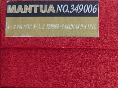 MANTUA #349006  CANADIAN PACIFIC 4-6-2  W /LH TENDER     HO SCALE
