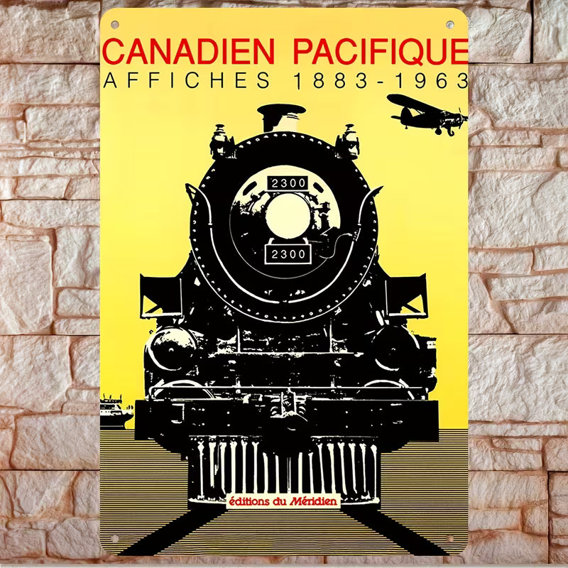 Canadian Pacific Railway Landscape Poster Theme Iron Sign Wall Art. 8x12"