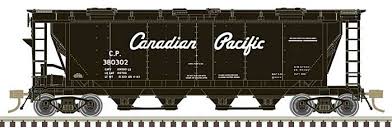 ATL20007161 HO SLAB SIDE HOPPER-CDN PACIFIC-SCRIPT-380635, black/white
