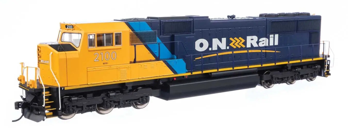 WALTHERS#21013   EMD SD75I -Sound & DCC -- Ontario Northland #2100 (blue, yellow, black)