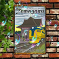 Vintage Ontario Northland Railway Iron Sign Featuring The Temagami