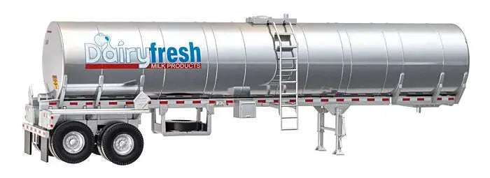 Walthers SceneMaster Part #12353 Food Grade Tank Trailer - Assembled -- Dairy Fresh Milk Products