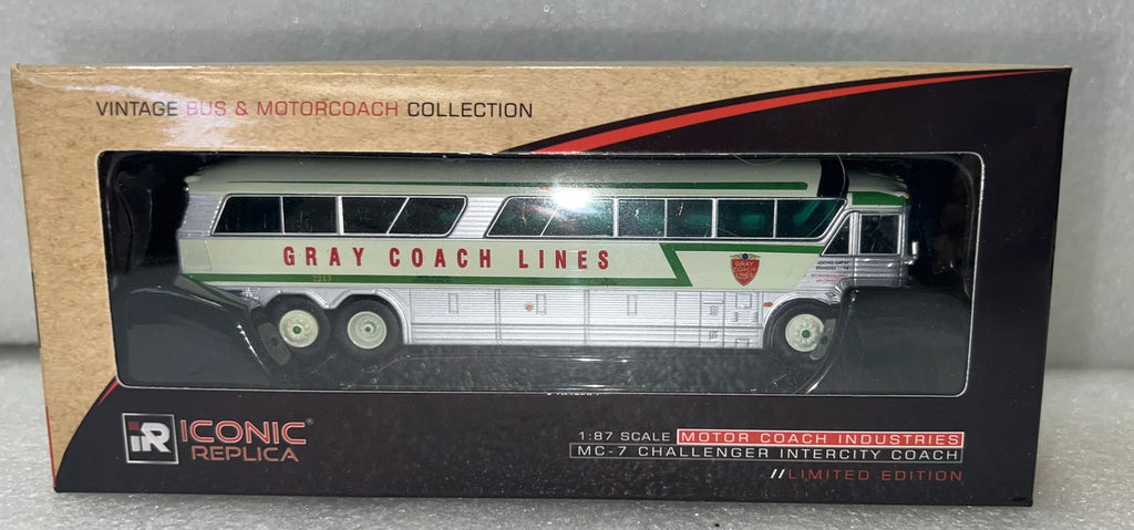 1/87 Iconic Replicas 1970 MCI Coach Gray Coach  (Ottawa route)