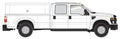 ATL35000001 HO FORD F-350 CREW CAB white w utility cap