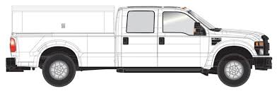 ATL35000001 HO FORD F-350 CREW CAB white w utility cap